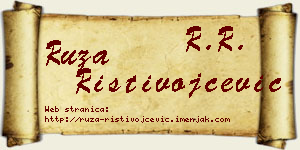 Ruža Ristivojčević vizit kartica